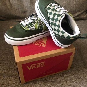 VANS Era Elastic Lace Camo Checker Toddler Size 6